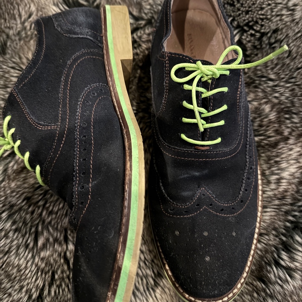 Banana Republic Shoes Mens Size 9 Navy Blue Suede Lace Up Oxford. AMAZING!!